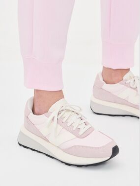New Balance 370 Pink and White Sneakers
